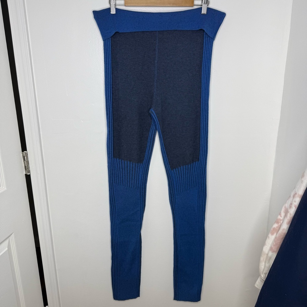 ANTHROPOLOGIE Daily Practice Knit Two Tone Leggings - Picture 2 of 8